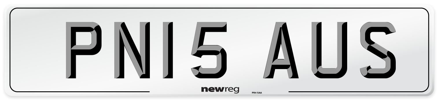 PN15 AUS Number Plate from New Reg